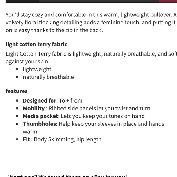 Lululemon Midnight Navy Blue Floral Flock Pullover Sweatshirt 6 - Picture 12 of 12